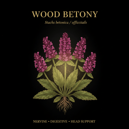 Wood Betony (Stachys officinalis) – Circulatory, Nerve & Digestive Support, Tincture, Futures ETC