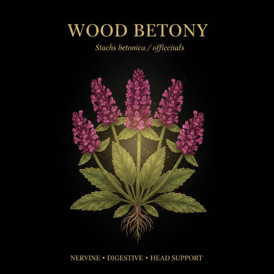 Wood Betony (Stachys officinalis) – Circulatory, Nerve & Digestive Support, Tincture, Futures ETC