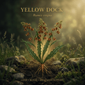 Yellow dock editorial image in golden meadow light