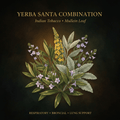 Yerba Santa Combination editorial image with gold serif text