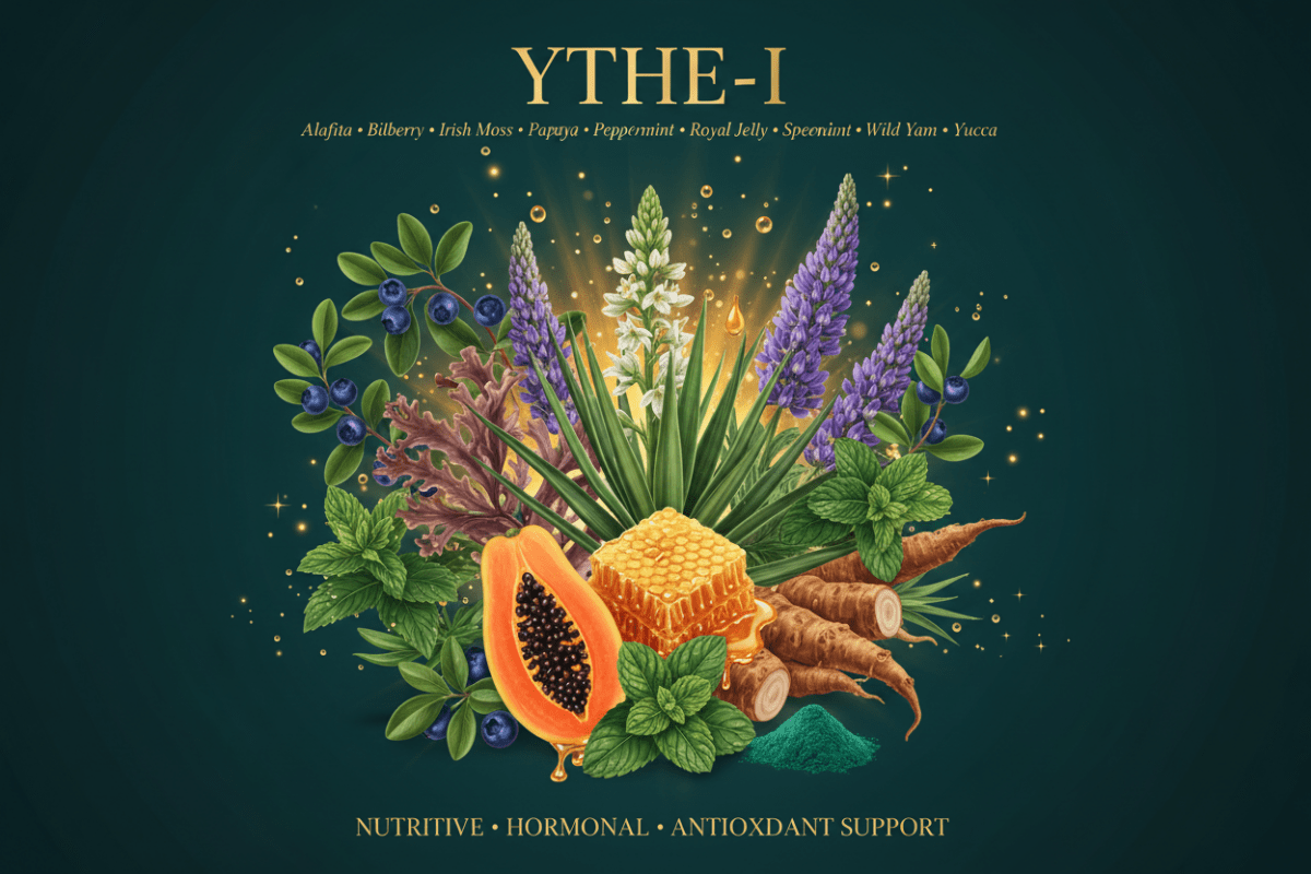 YTHE-I – Full-Spectrum Nutritive & Hormonal Support | 10-Herb Blend, Tincture, Futures ETC